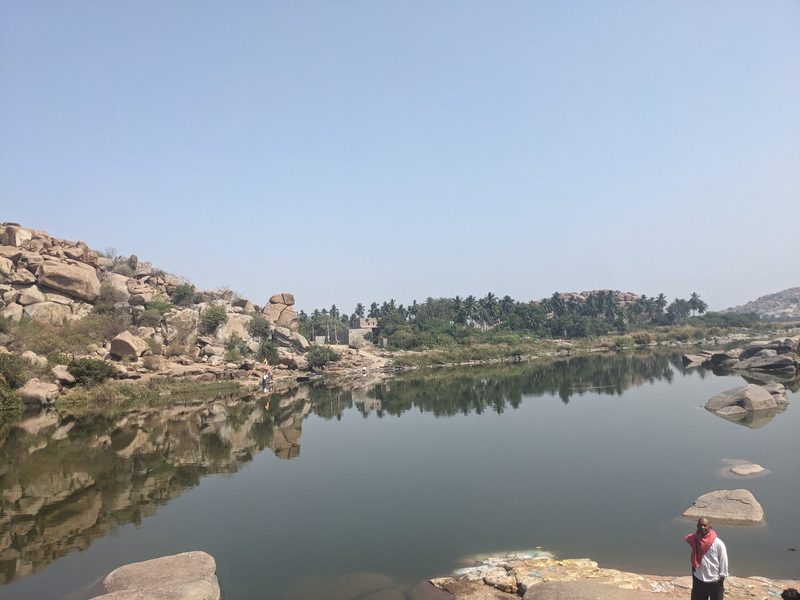 Boulders and river at Hampi